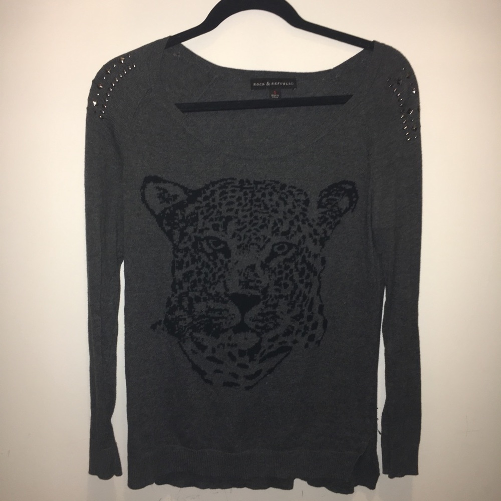 Rock & Republic Leopard printed sweatshirt